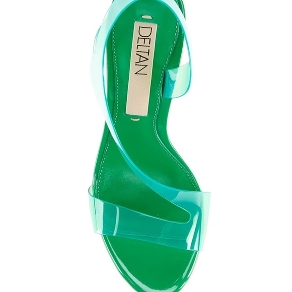 Women's Tinsley Clear Vinyl Peep Toe Party Festive Summer Sandal Heels 9.5 - Picture 5 of 15